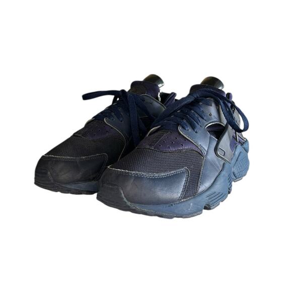 Mens Nike Air Huarache "Triple Navy" Trainers Sneakers Shoes Size 9 - Picture 2 of 6